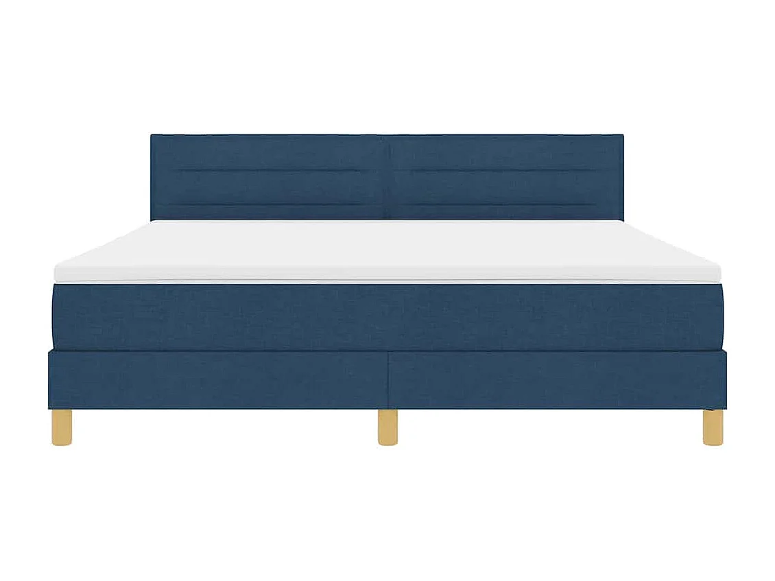 Cama box spring con colchón con colchón Azul 180 x 200 cm tela