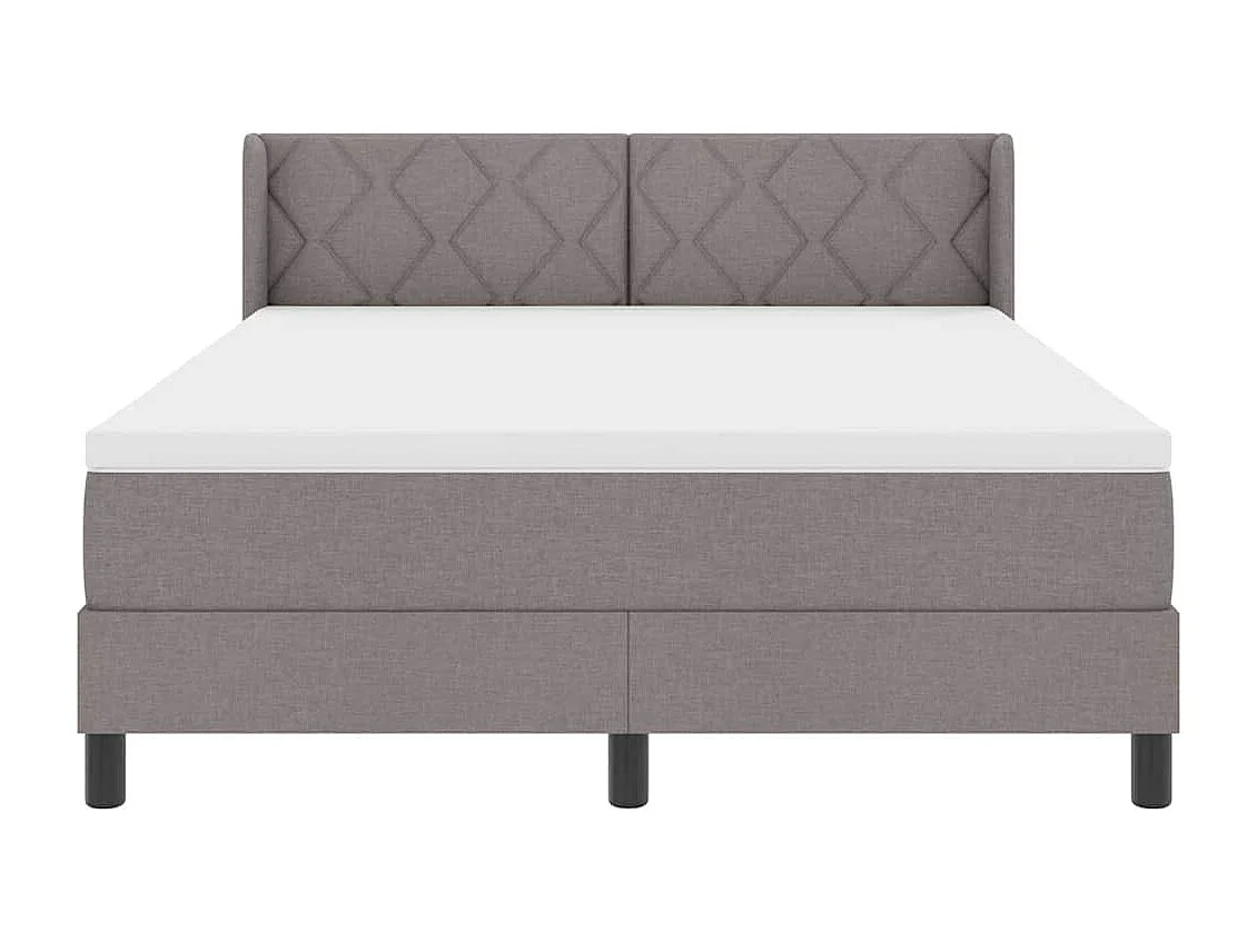 Cadre de lit avec matelas avec matelas Taupe 160 x 200 cm