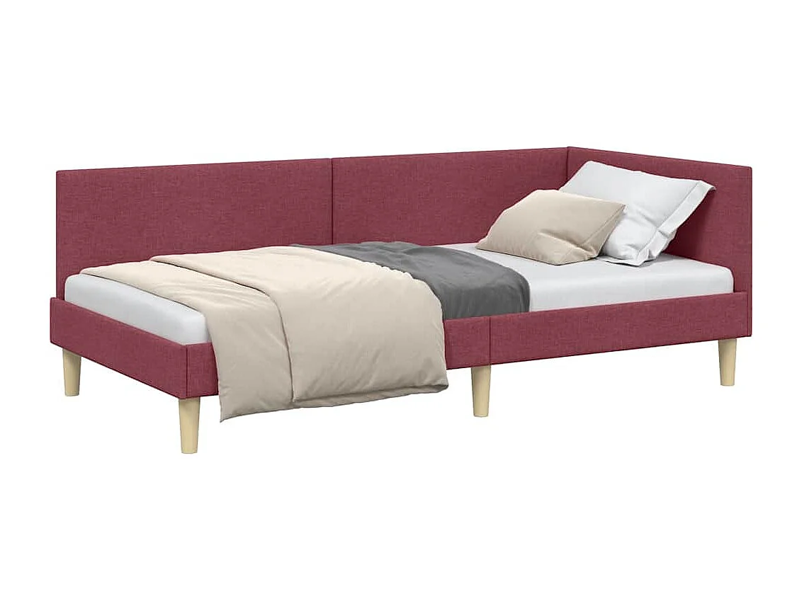 Cadre de lit d'angle Autre Rouge bordeaux 80 x 200 cm