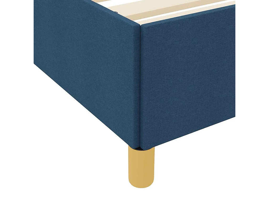 Boxspring bed met matras Blauw en Wit 120 x 200 cm Stof