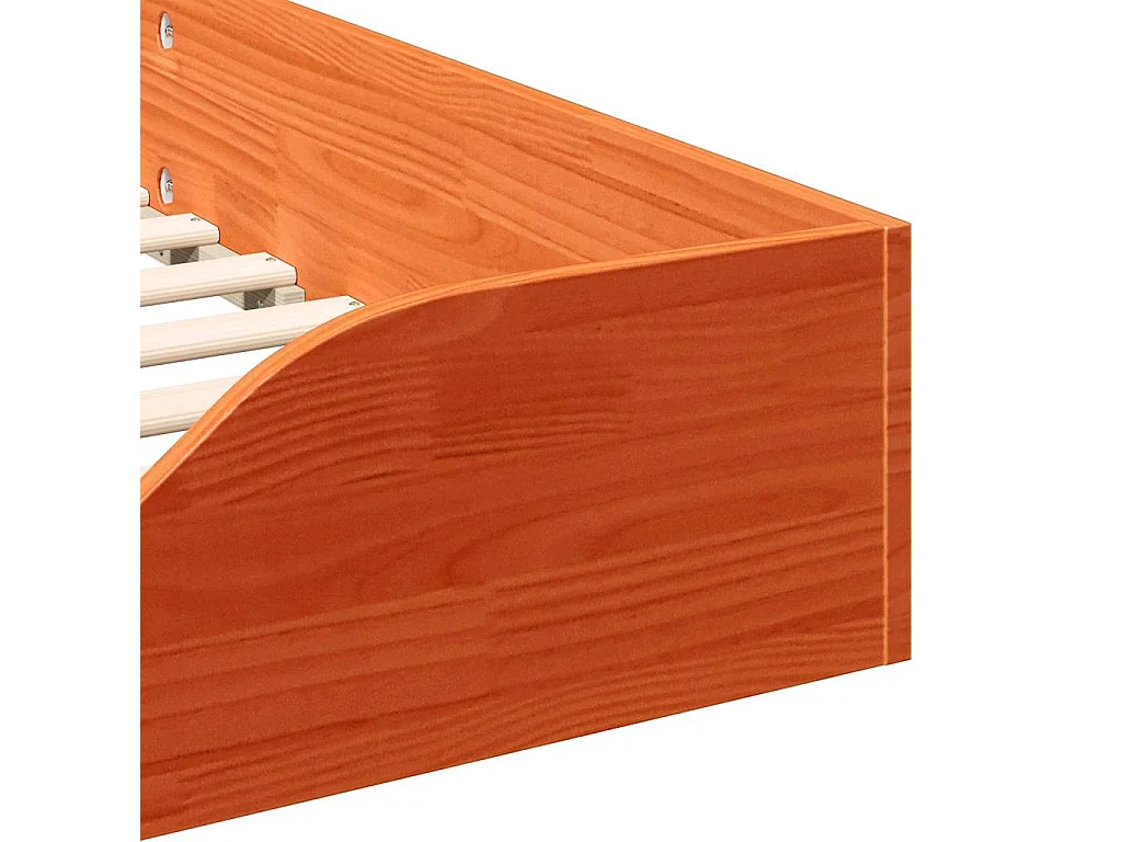 Estructura de cama Marrón cera 90 x 210 cm