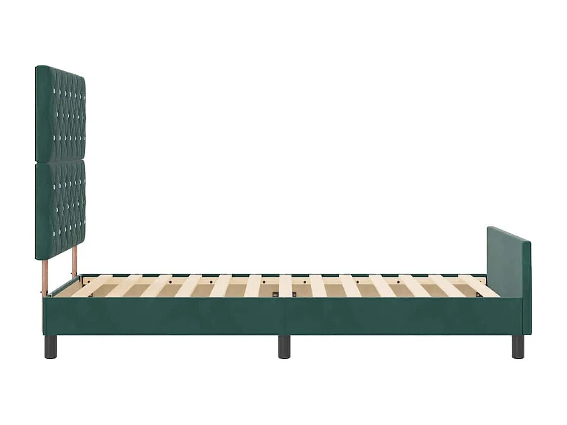 Estructura de cama Verde oscuro 100 x 200 cm Terciopelo