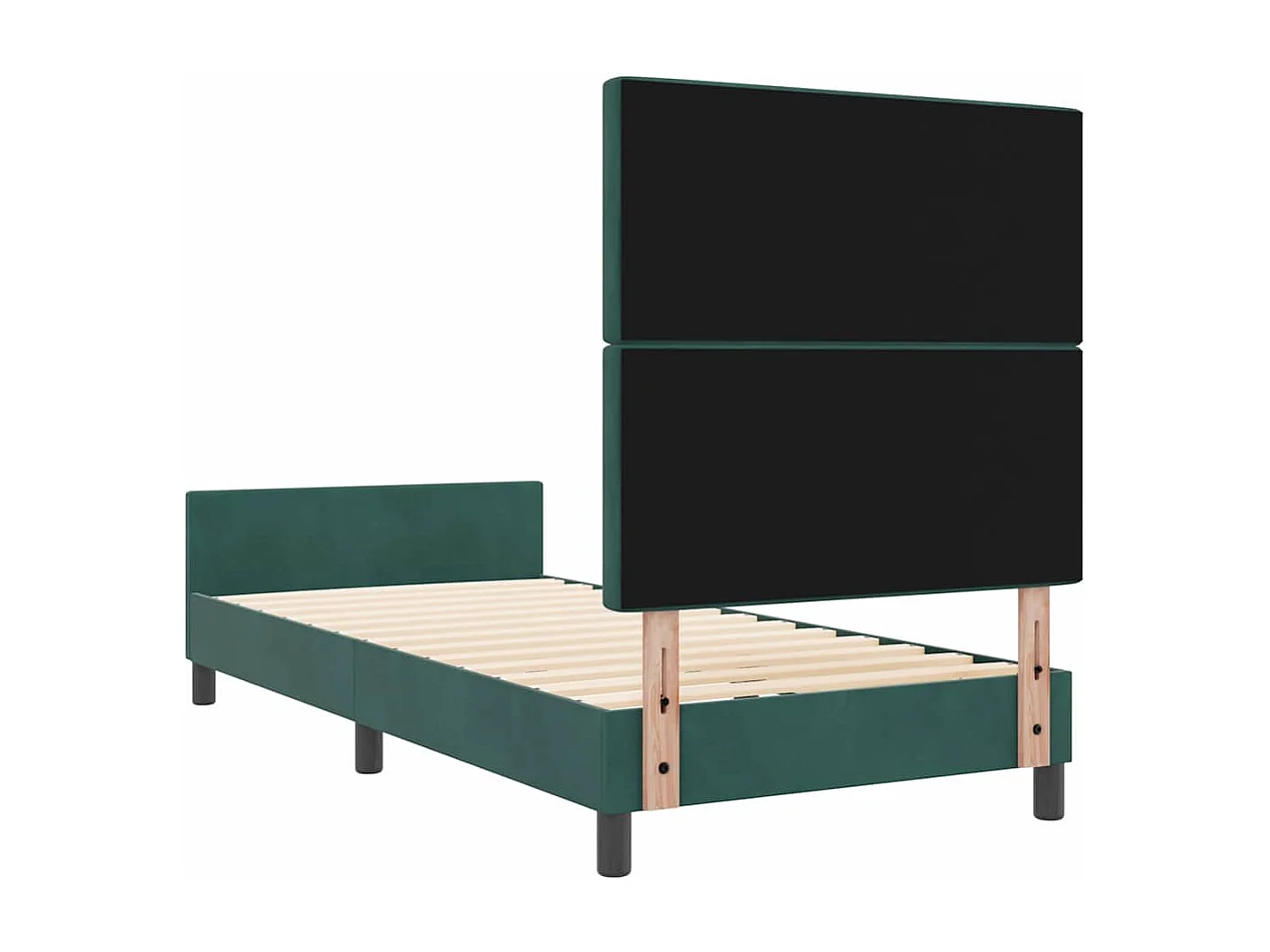 Estructura de cama Verde oscuro 100 x 200 cm Terciopelo