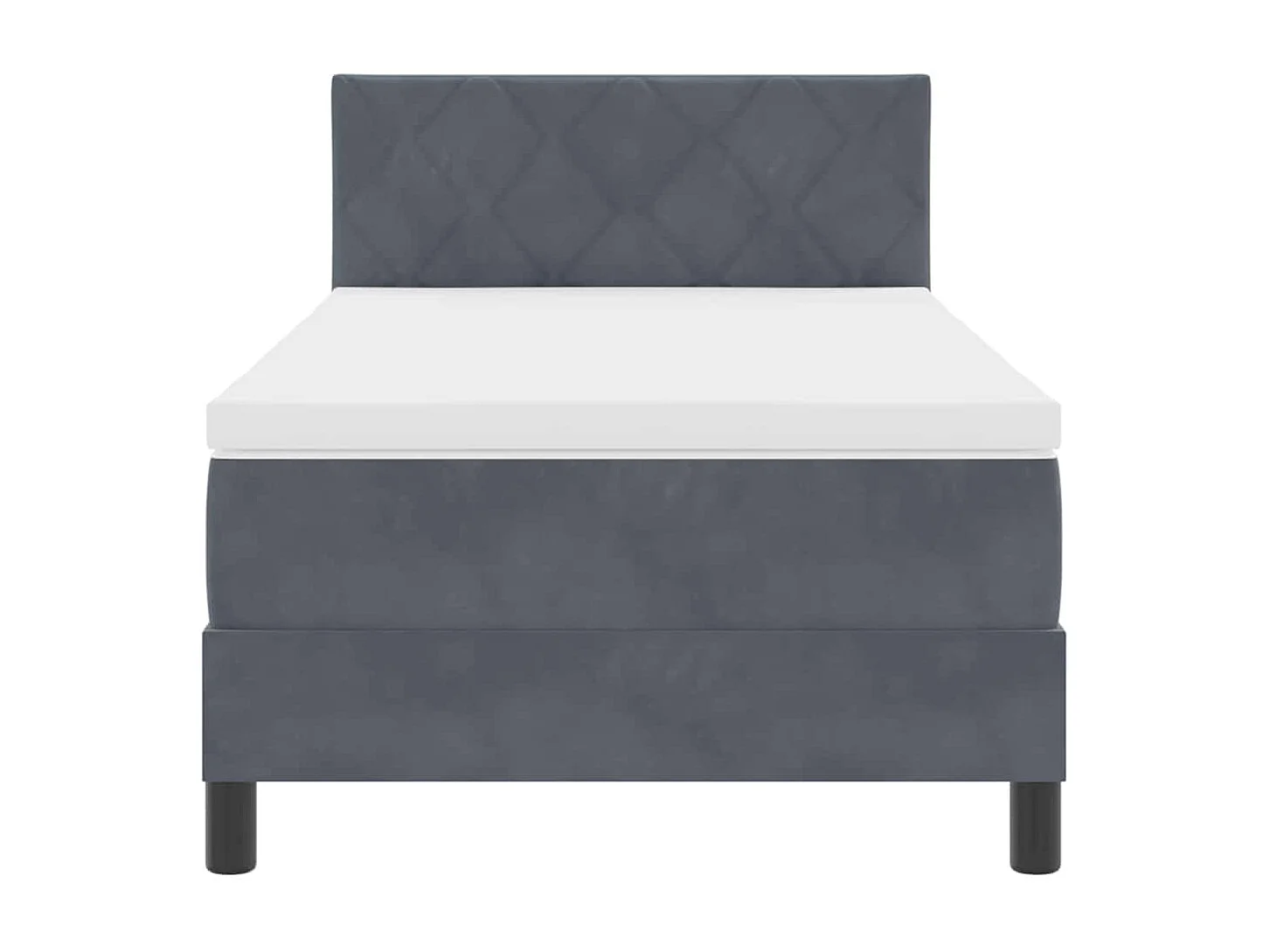 Boxspring bed met matras Donkergrijs 90 x 200 cm Fluweel