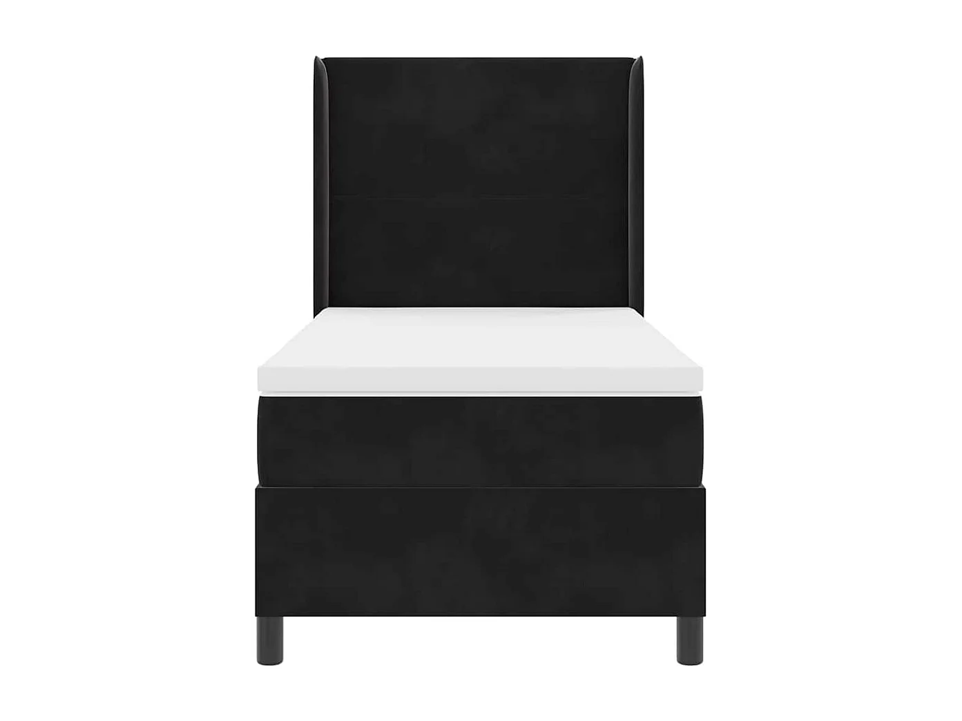 Cadre de lit avec tête de lit Noir 100 x 200 cm Velours