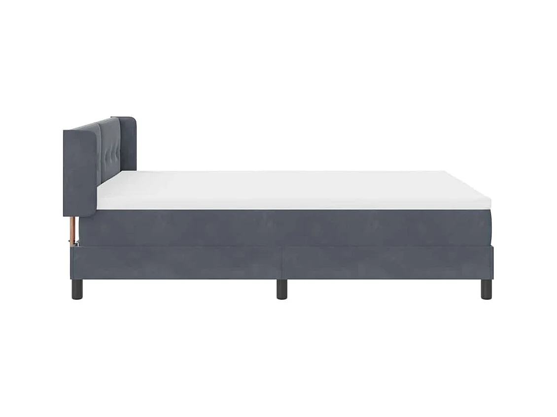 Cadre de lit avec matelas noir 100x200 cm en velours