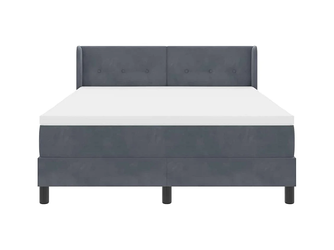 Cadre de lit avec matelas noir 100x200 cm en velours