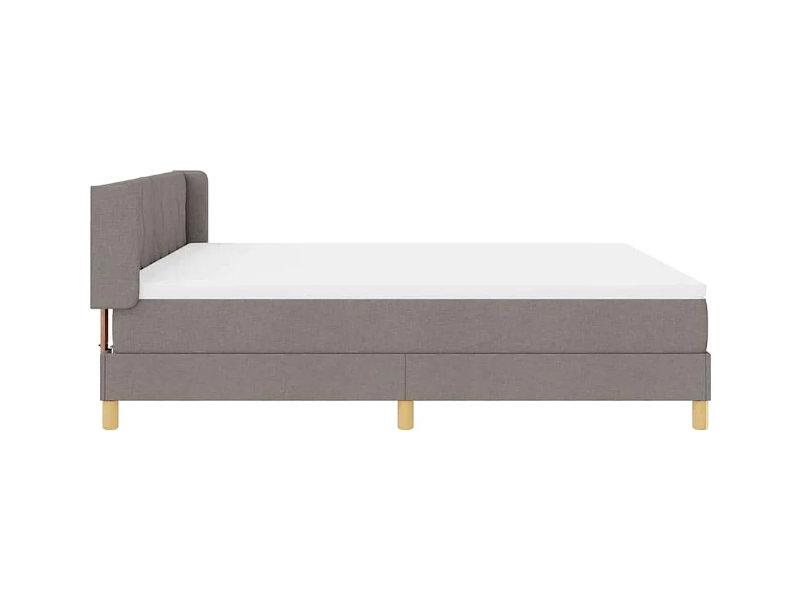 Boxspringbed met matras met hoofdeinde Taupe 180 x 200 cm Stof