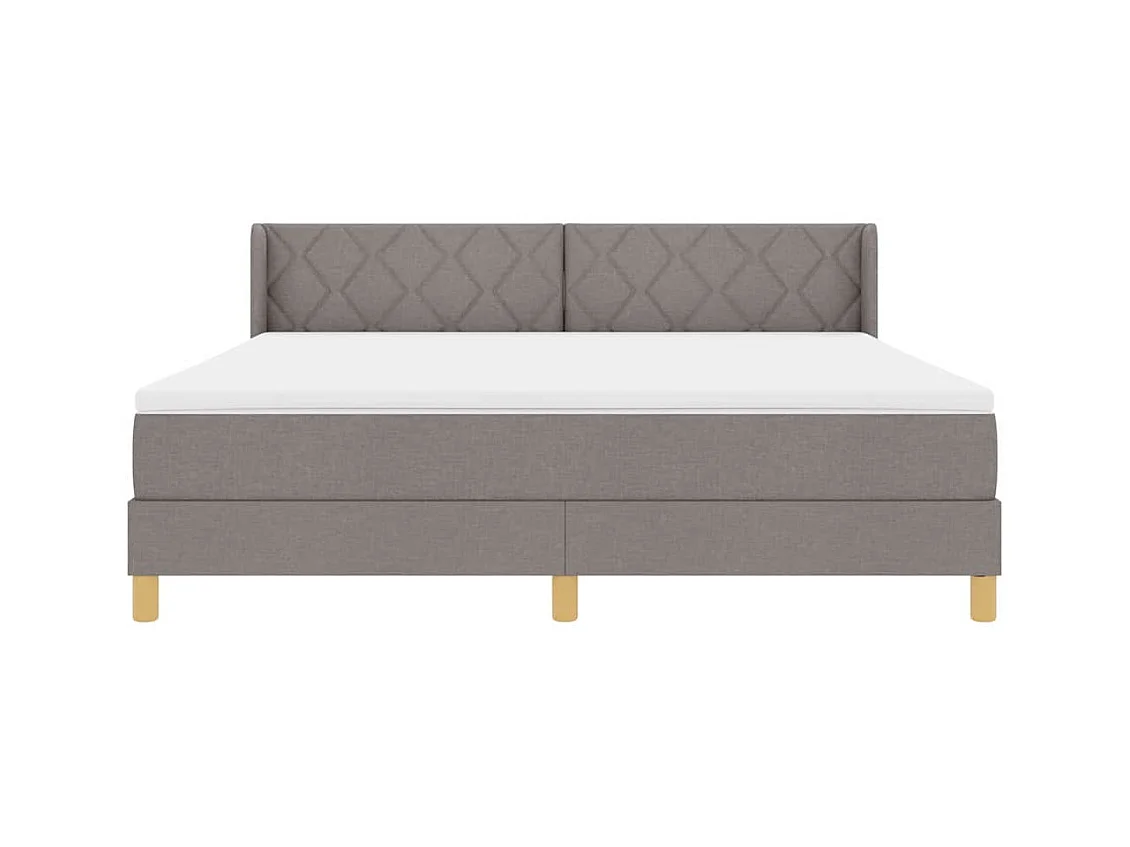 Boxspringbed met matras met hoofdeinde Taupe 180 x 200 cm Stof
