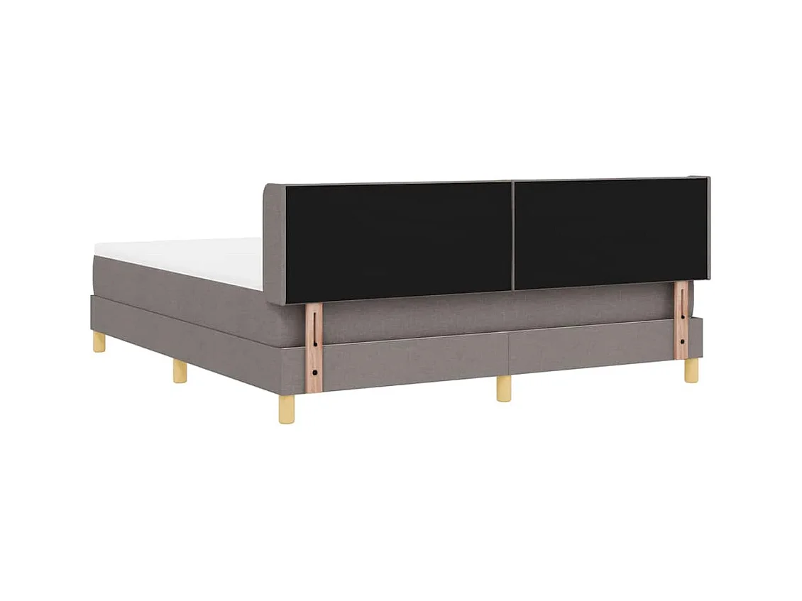 Boxspringbed met matras met hoofdeinde Taupe 180 x 200 cm Stof