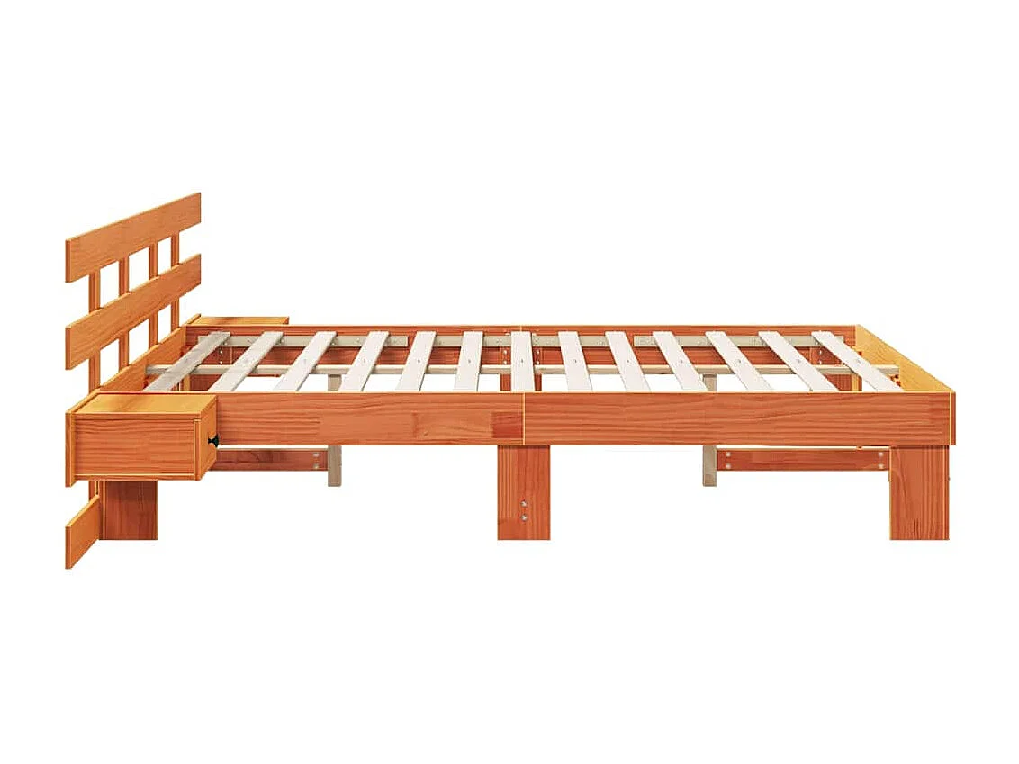 Estructura de cama con cajón Marrón 140 x 200 cm