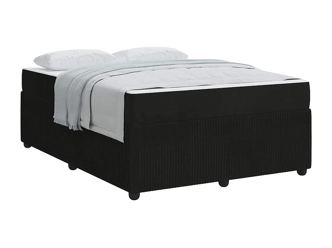 Cadre de lit avec matelas Noir 160 x 200 cm Velours