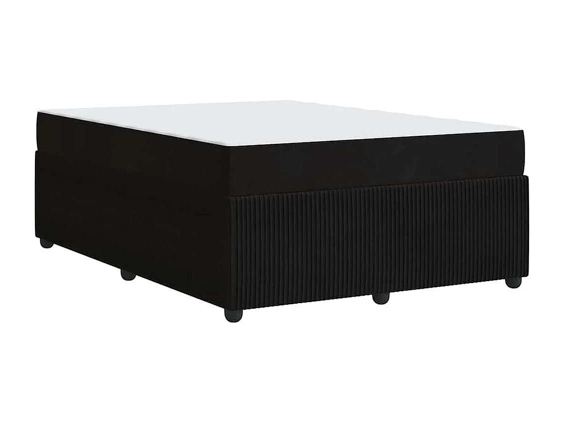 Cadre de lit avec matelas Noir 160 x 200 cm Velours