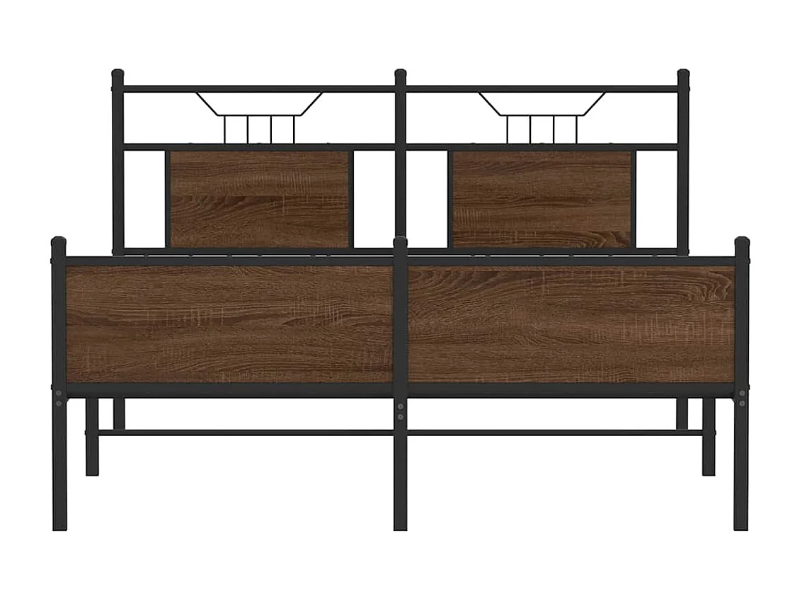 Cadre de lit sans matelas chêne marron 140x190 cm