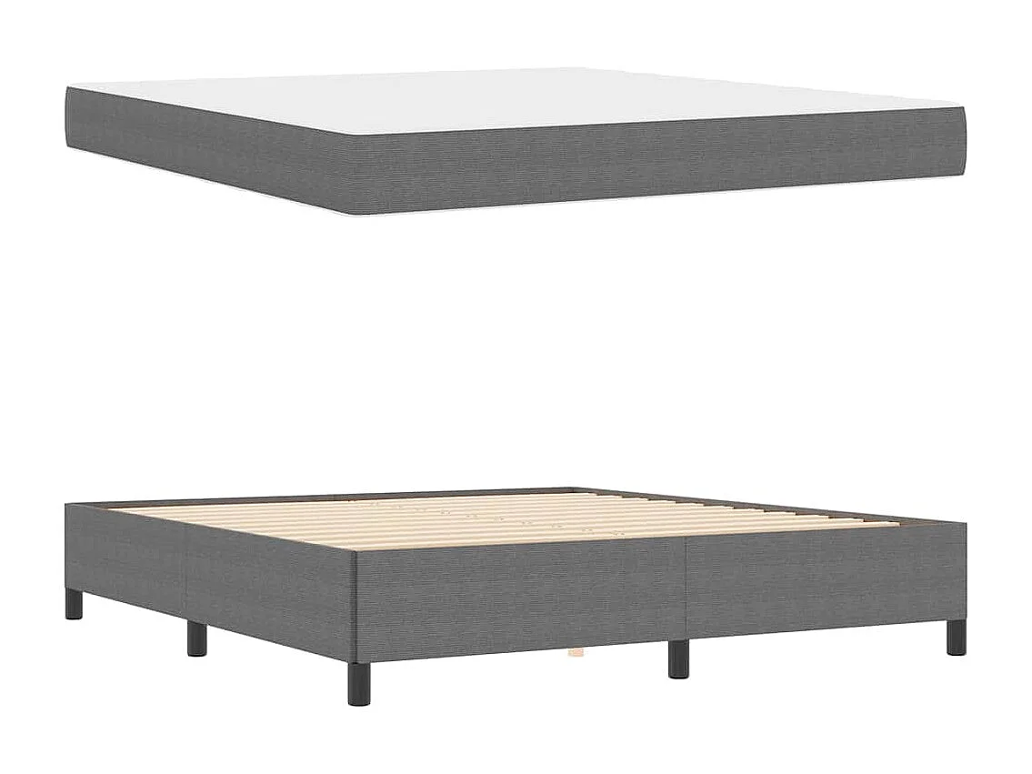 Estructura de cama Gris claro 180 x 200 cm Telas de pana