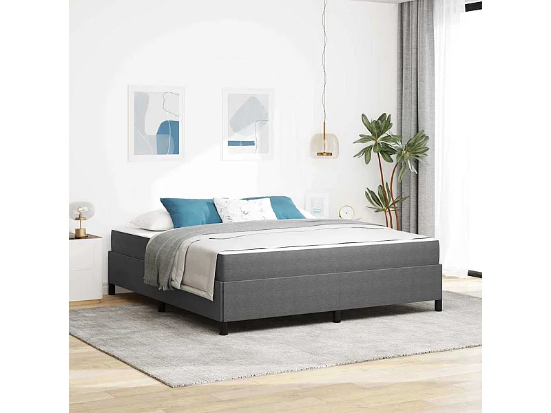 Bedframe Lichtgrijs 180 x 200 cm Katoenen stof