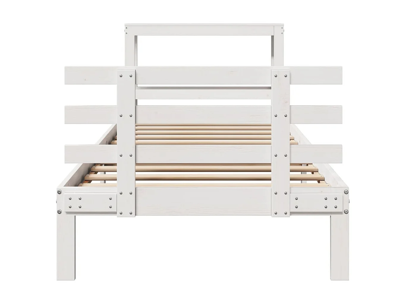 Bedframe met hoofdeinde zonder matras 90x190 cm wit