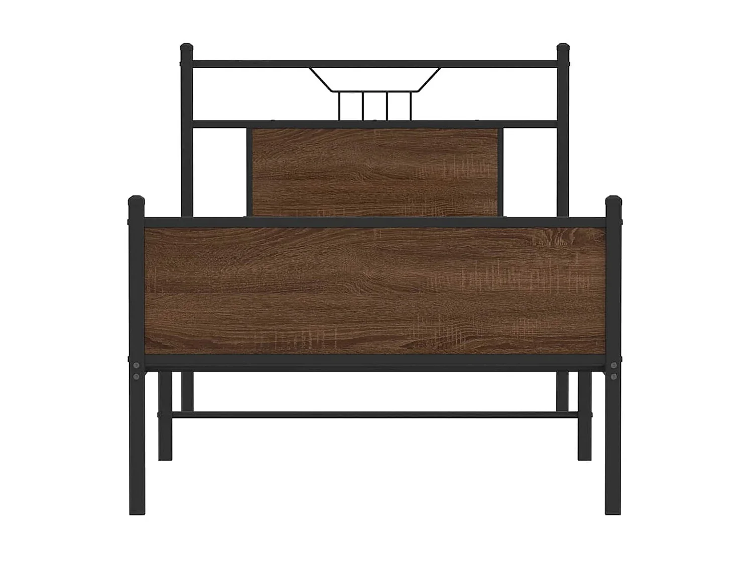 Cadre de lit sans matelas chêne marron 75x190cm bois ingénierie