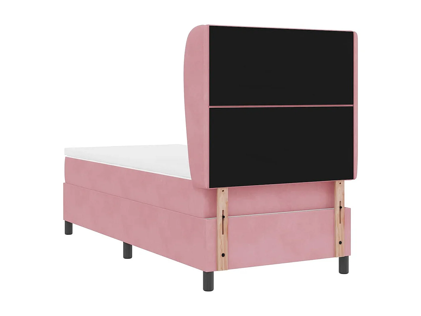 Cadre de lit avec matelas Rose 90 x 200 cm Velours