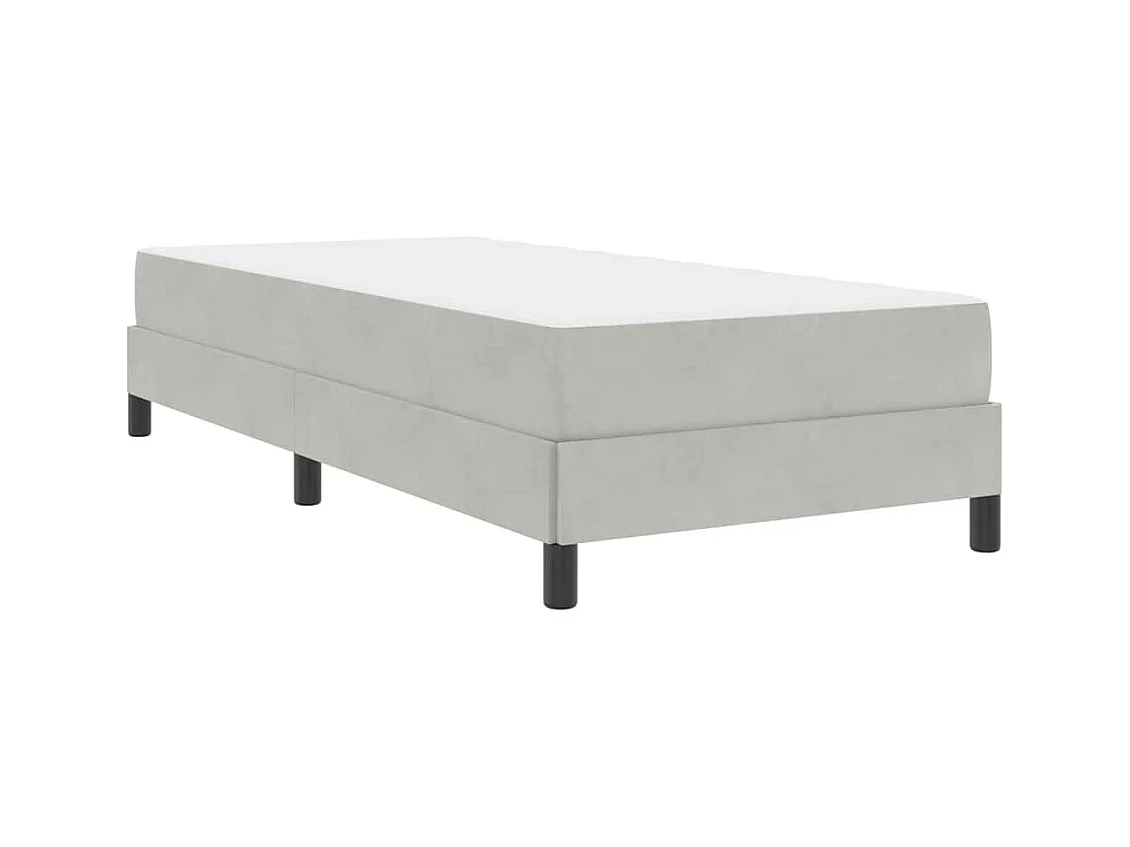 Boxspringbed met matras Lichtgrijs 100 x 200 cm Fluweel