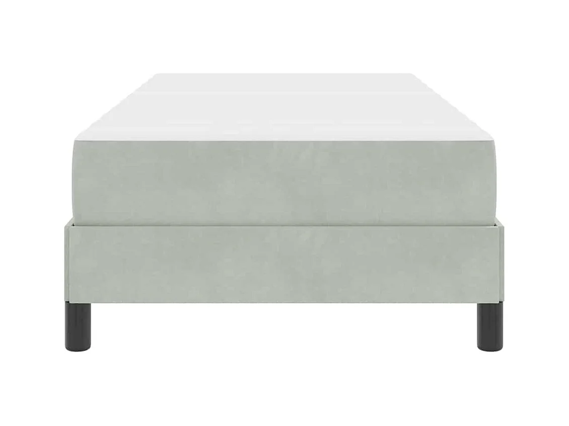 Boxspringbed met matras Lichtgrijs 100 x 200 cm Fluweel