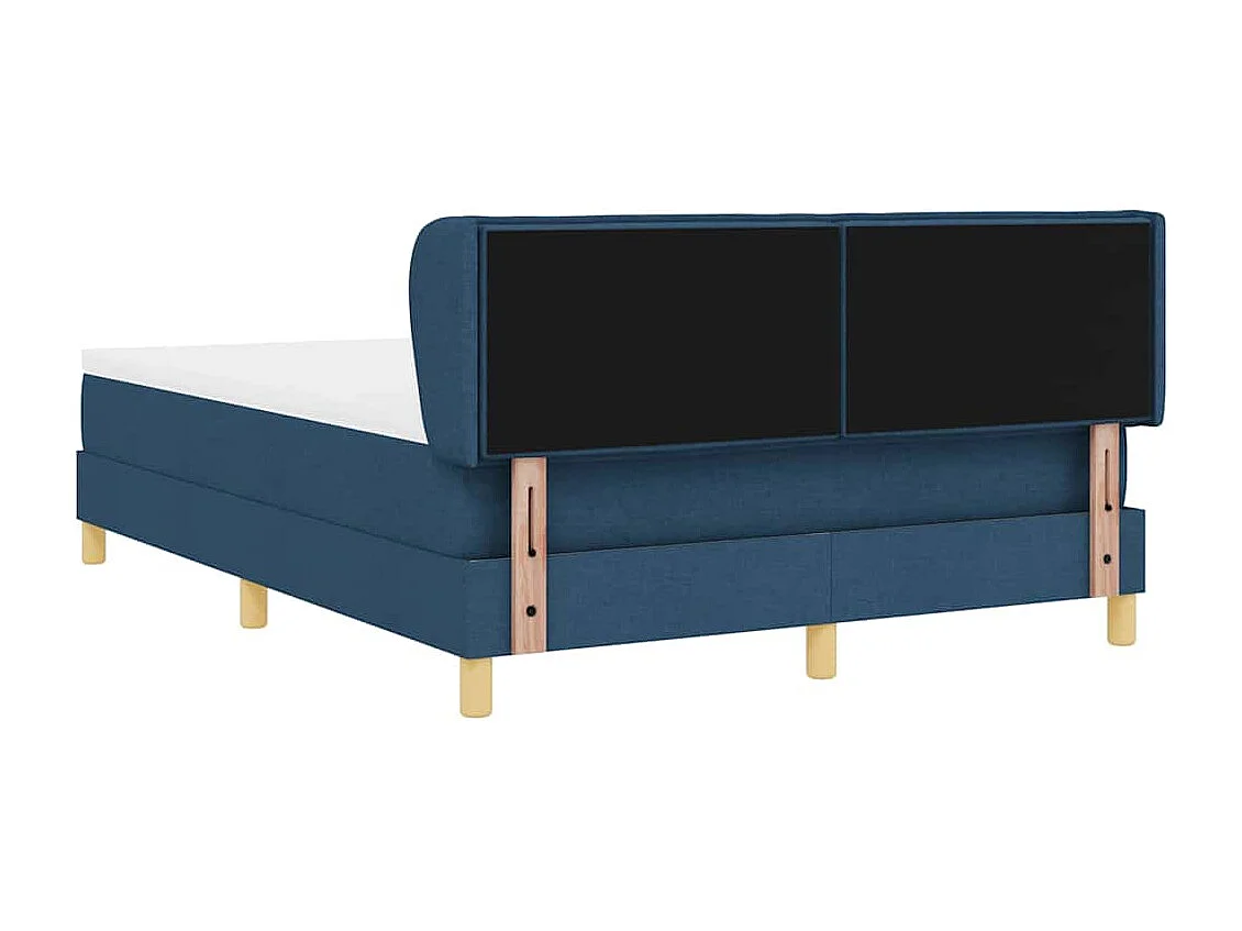 Cama Box com Colchão Creme 90x200 cm Fabrico Azul 140 x 190 cm