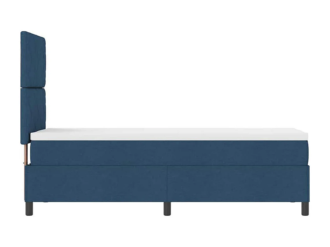 Cama tipo Box Spring con colchón Azul 80 x 200 cm tela