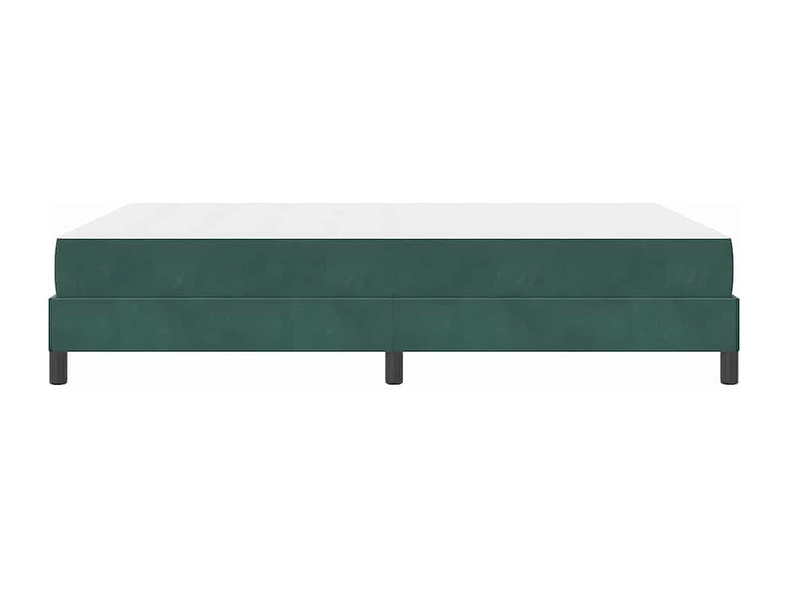 Cadre de lit avec matelas Vert foncé 160 x 200 cm Velours
