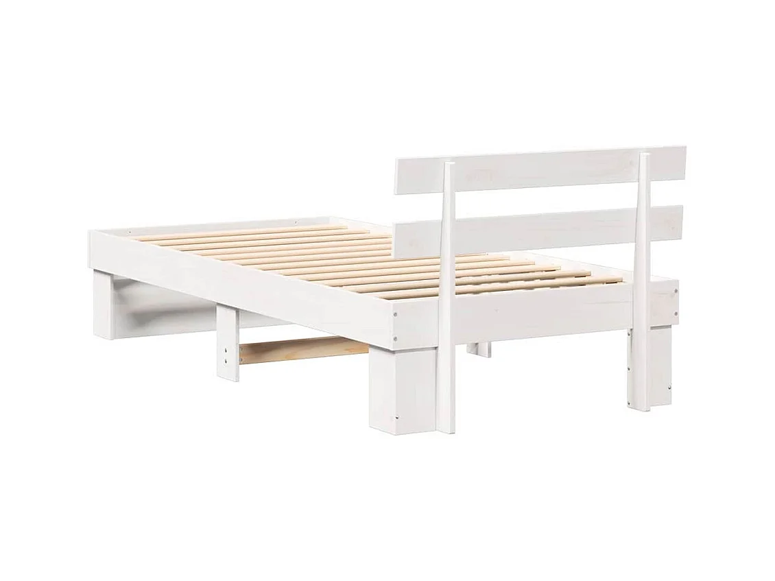 Cadre de lit Blanc 80 x 200 cm Bois massif en pin