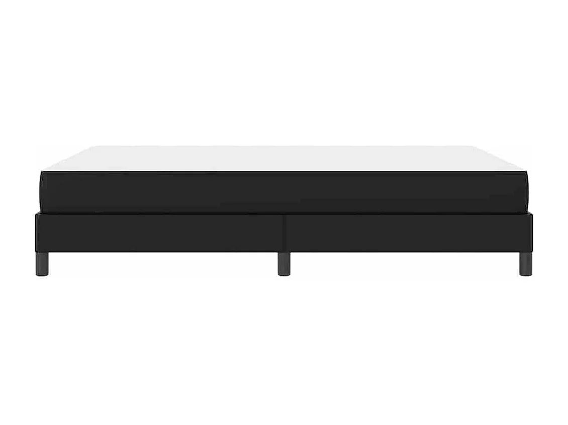 Cadre de lit avec matelas Noir 140 x 200 cm Faux cuir