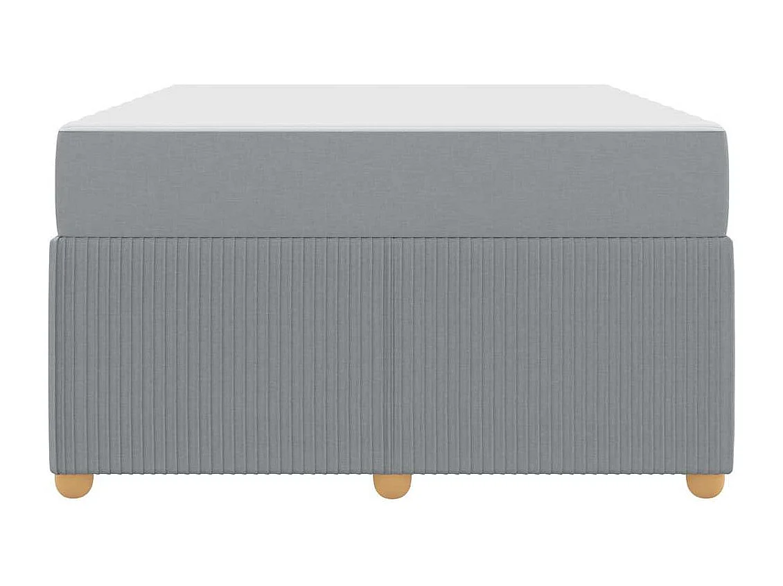 Estructura de cama con colchón Gris claro 120 x 200 cm tela