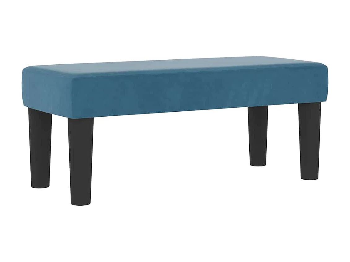 Cadre de lit avec matelas Bleu foncé 80 x 200 cm Velours