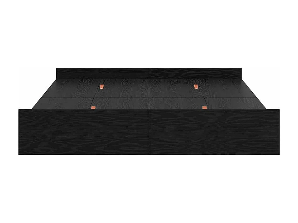 Cama con almacenamiento con cabecera Roble negro 150 x 200 cm