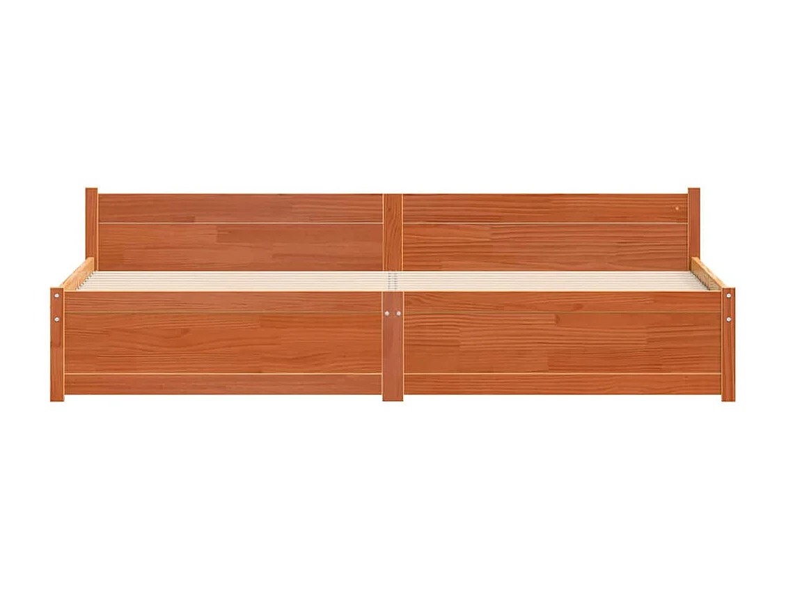 Bedframe Wasbruin 200 x 200 cm Massief grenenhout