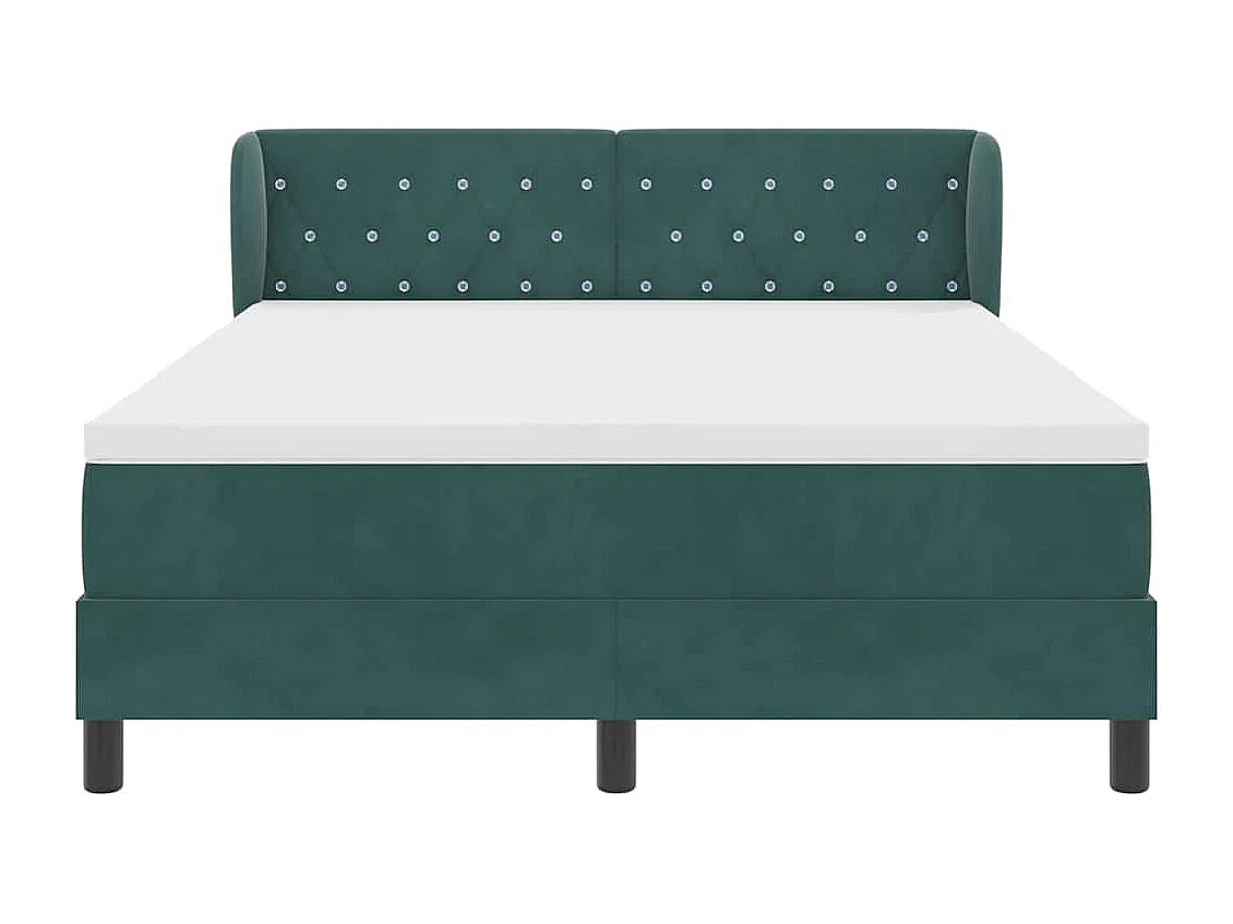 Cadre de lit avec matelas gris foncé 80x200 cm en velours