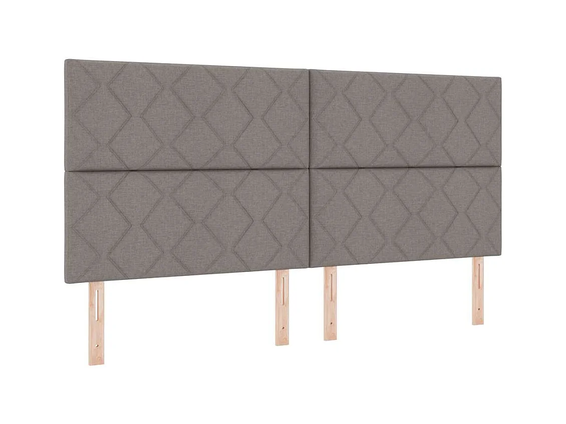 Cadre de lit avec matelas Taupe 200 x 200 cm tissu