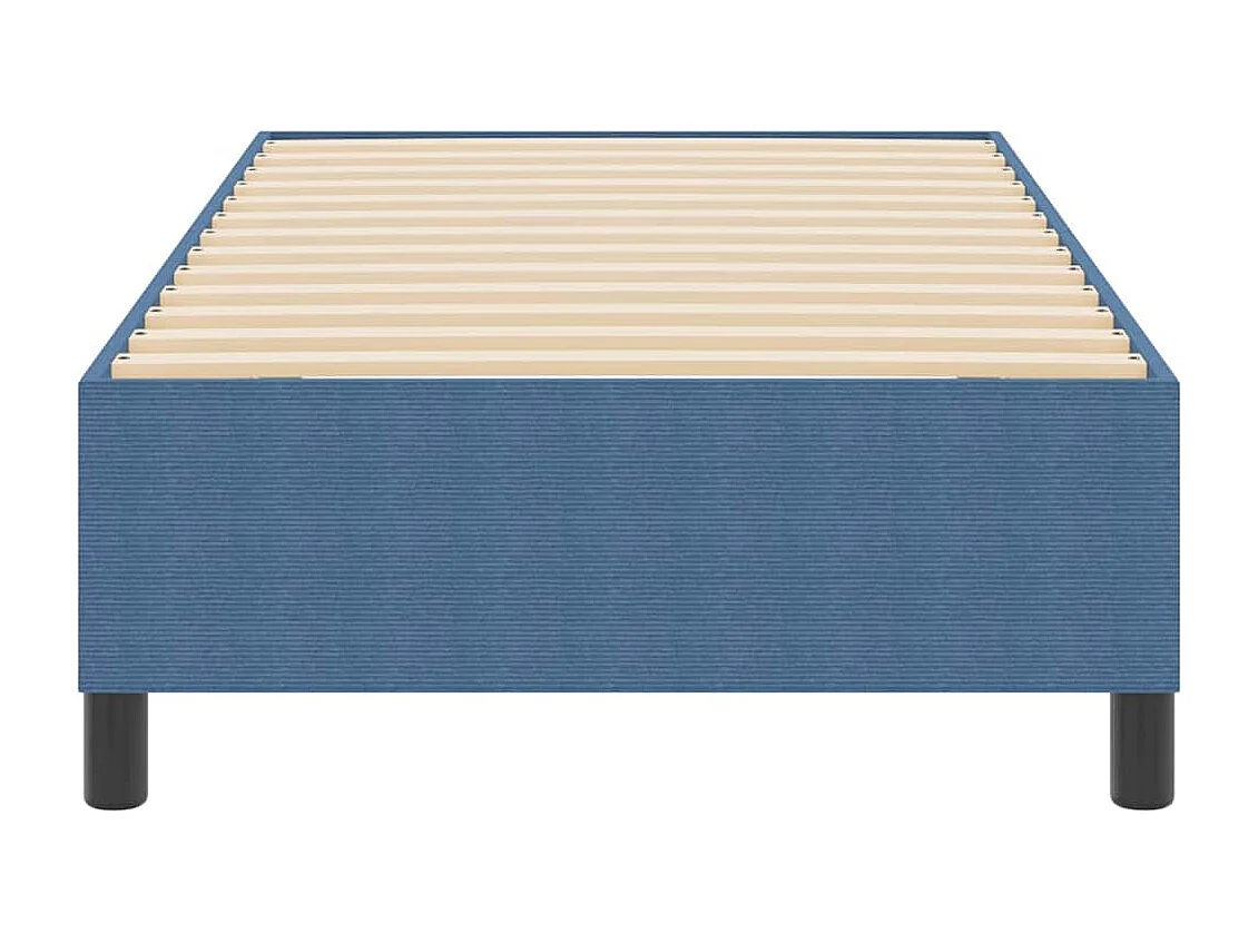Cama tipo Box Spring Azul 90 x 190 cm Telas de pana