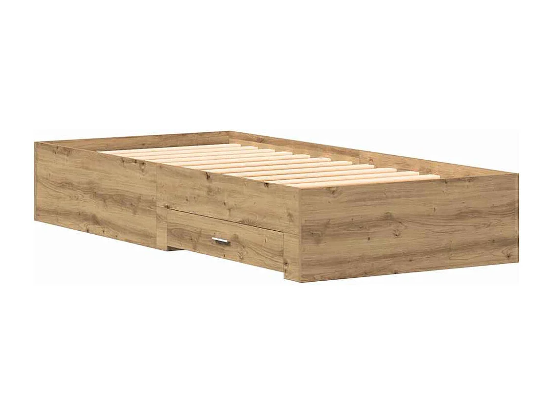 Estrutura de Cama com Gavetas carvalho artisiano 90 x 190 cm