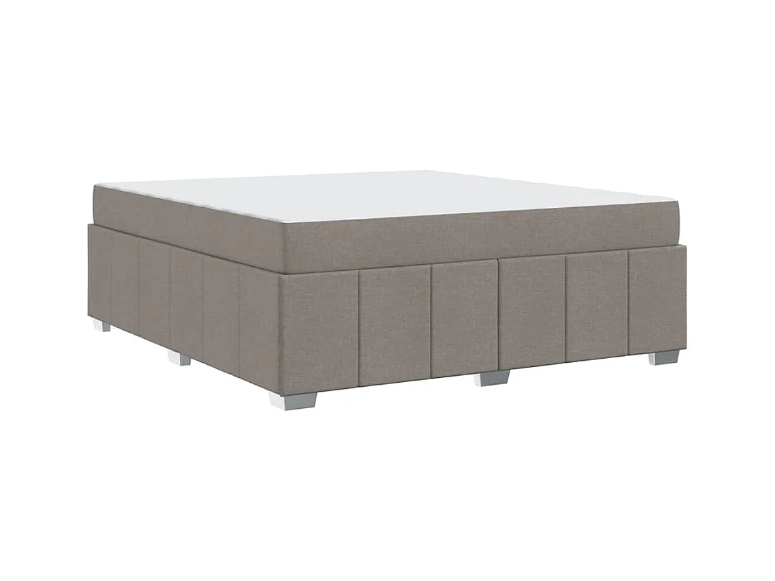 Cadre de lit avec matelas Taupe 180 x 200 cm tissu