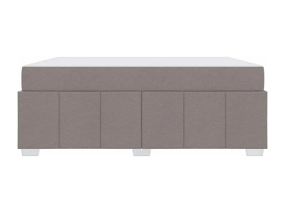 Cadre de lit avec matelas Taupe 180 x 200 cm tissu