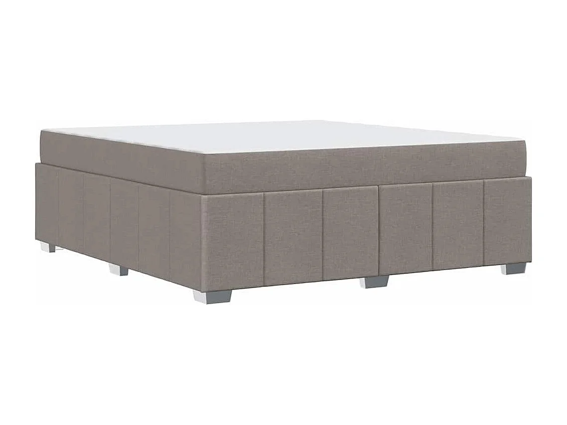 Cadre de lit avec matelas Taupe 180 x 200 cm tissu