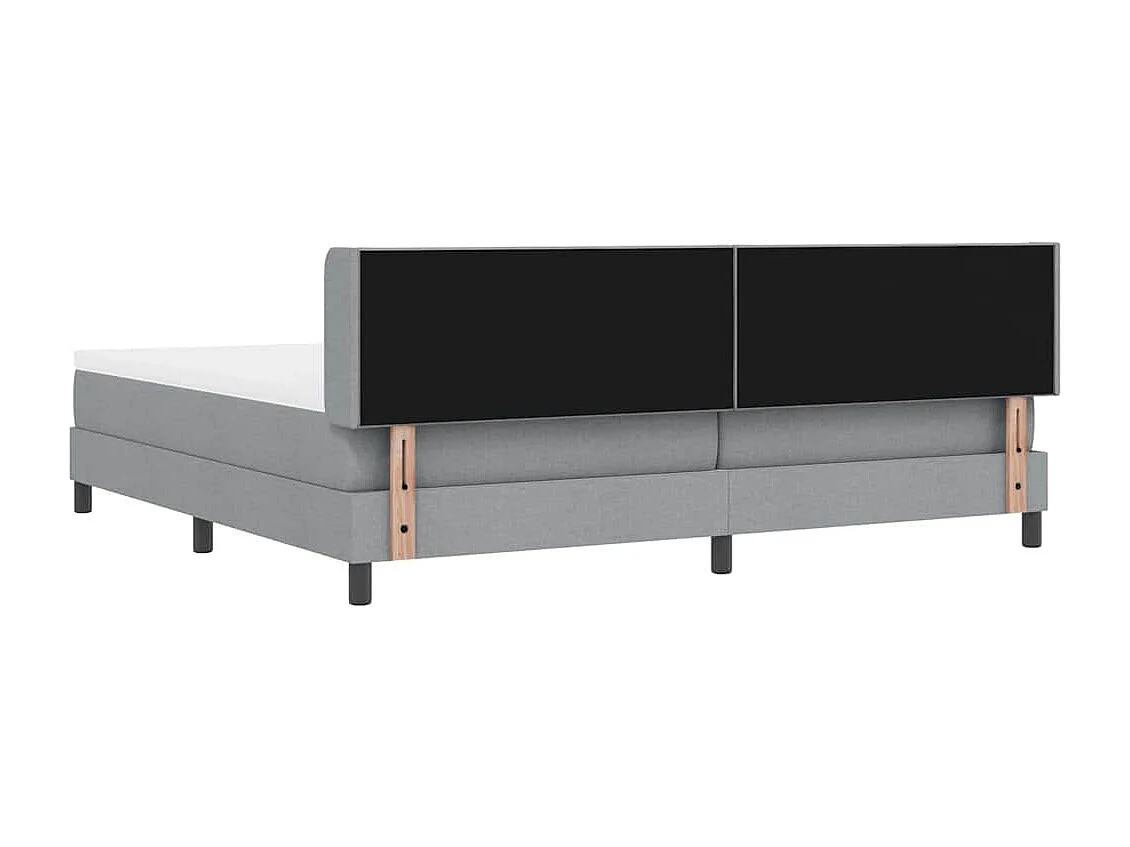 Cadre de lit avec matelas avec matelas Gris clair 200 x 200 cm