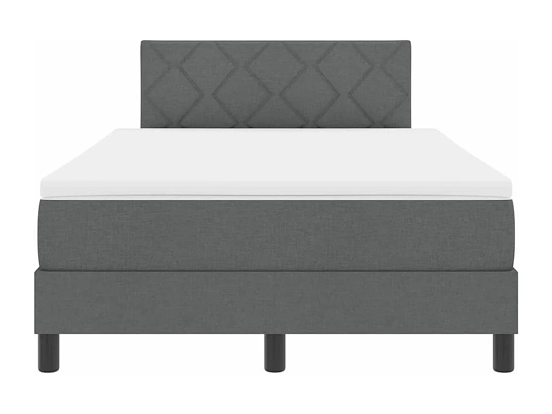 Cama box spring com colchão Cinzento escuro 120 x 190 cm tecido