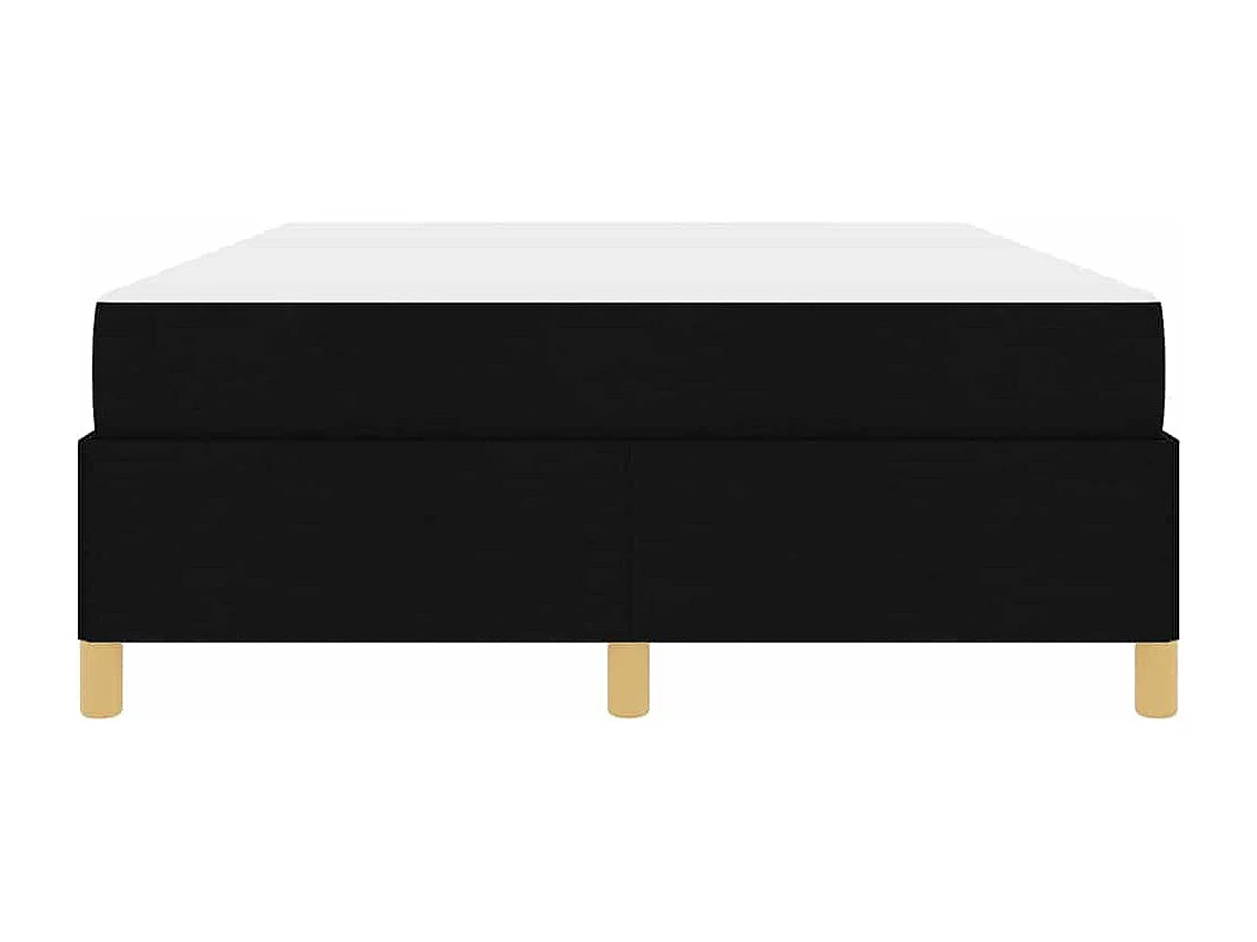 Cadre de lit avec matelas Blanc et Noir 140 x 190 cm tissu