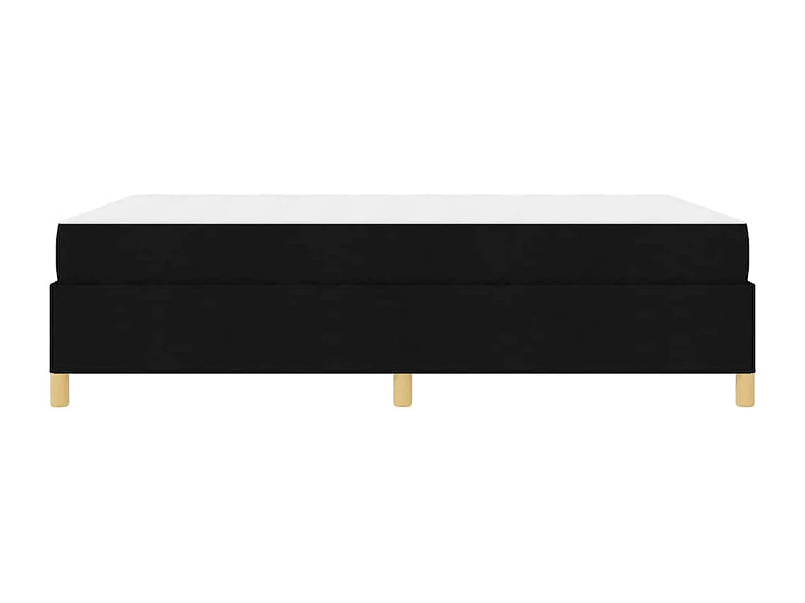 Cadre de lit avec matelas Blanc et Noir 140 x 190 cm tissu