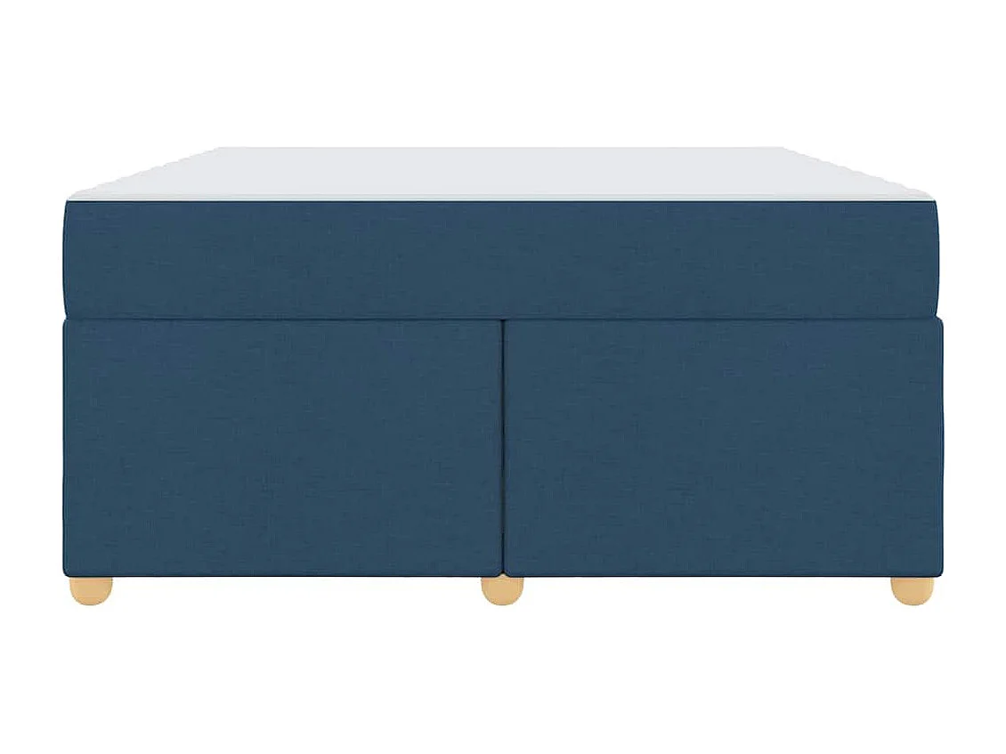 Cadre de lit avec matelas Bleu 140 x 200 cm tissu