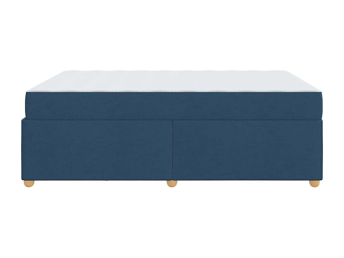 Cadre de lit avec matelas Bleu 140 x 200 cm tissu
