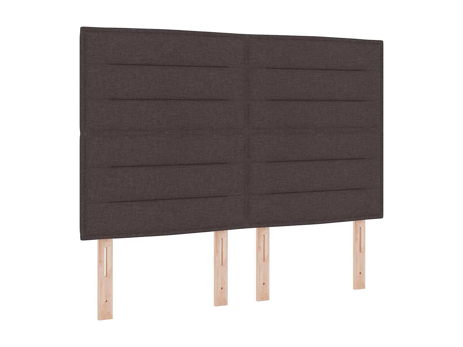 Cama tipo Box Spring Marrón oscuro 140 x 200 cm tela