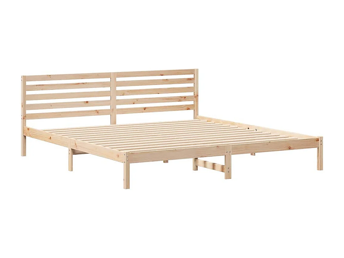 Estrutura da Cama Castanho 200 x 220 cm Madeira de pinho maciça