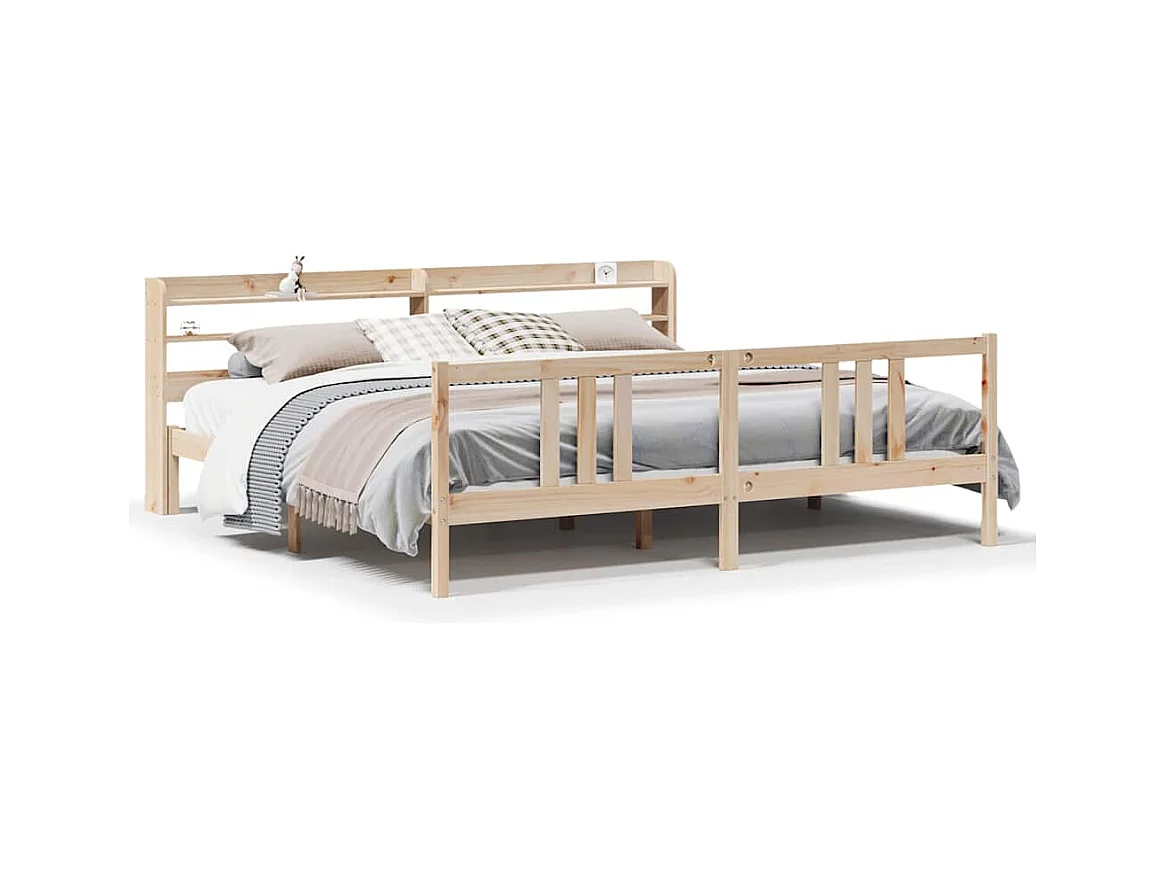 Cadre de lit avec tête de lit sans matelas 180x200 cm